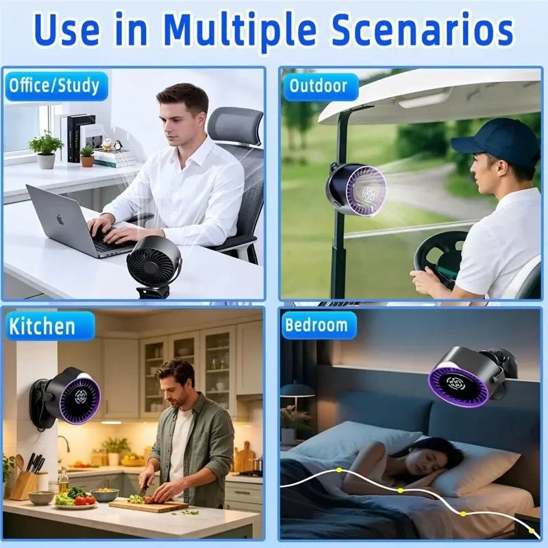 BreezeRide™ USB Rechargeable Car Fan