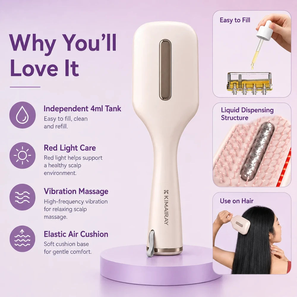 LumiScalp™ Electric Red Light Hair Massager Brush