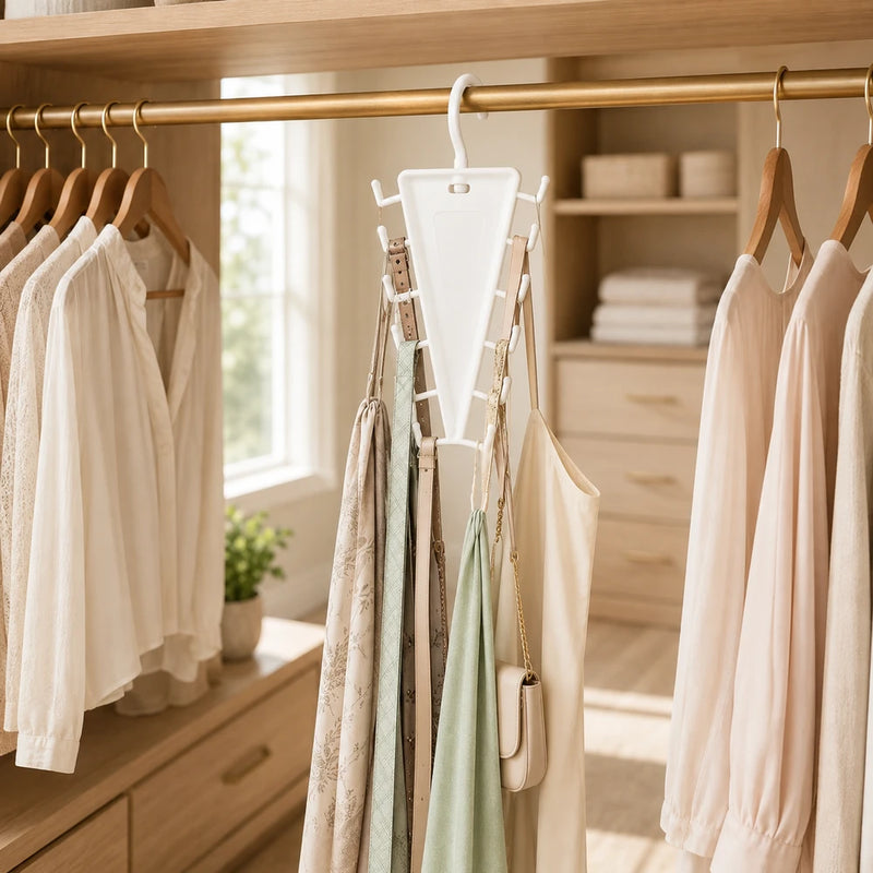 VortiVibe™ Rotating V-Shaped Closet Organizer