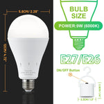 EmergiGlow™ Rechargeable Emergency LED Light Bulb