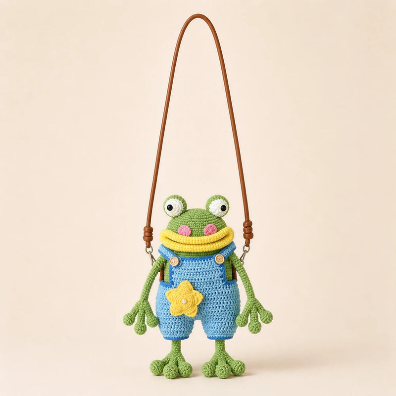 HopBag™ Crochet Frog Crossbody Bag