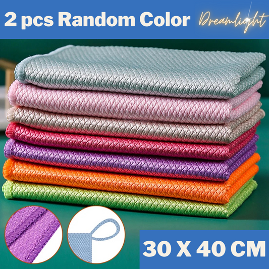 Magic Microfiber Cleaning Cloths (2pcs Random Color)