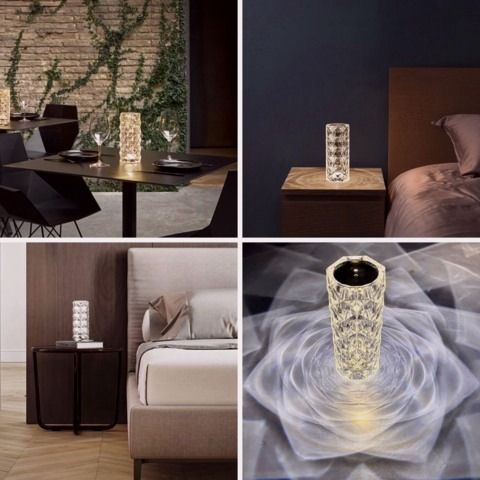 DiamondGlow™ Crystal Rose Night Lamp