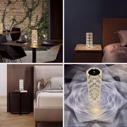 DiamondGlow™ Crystal Rose Night Lamp