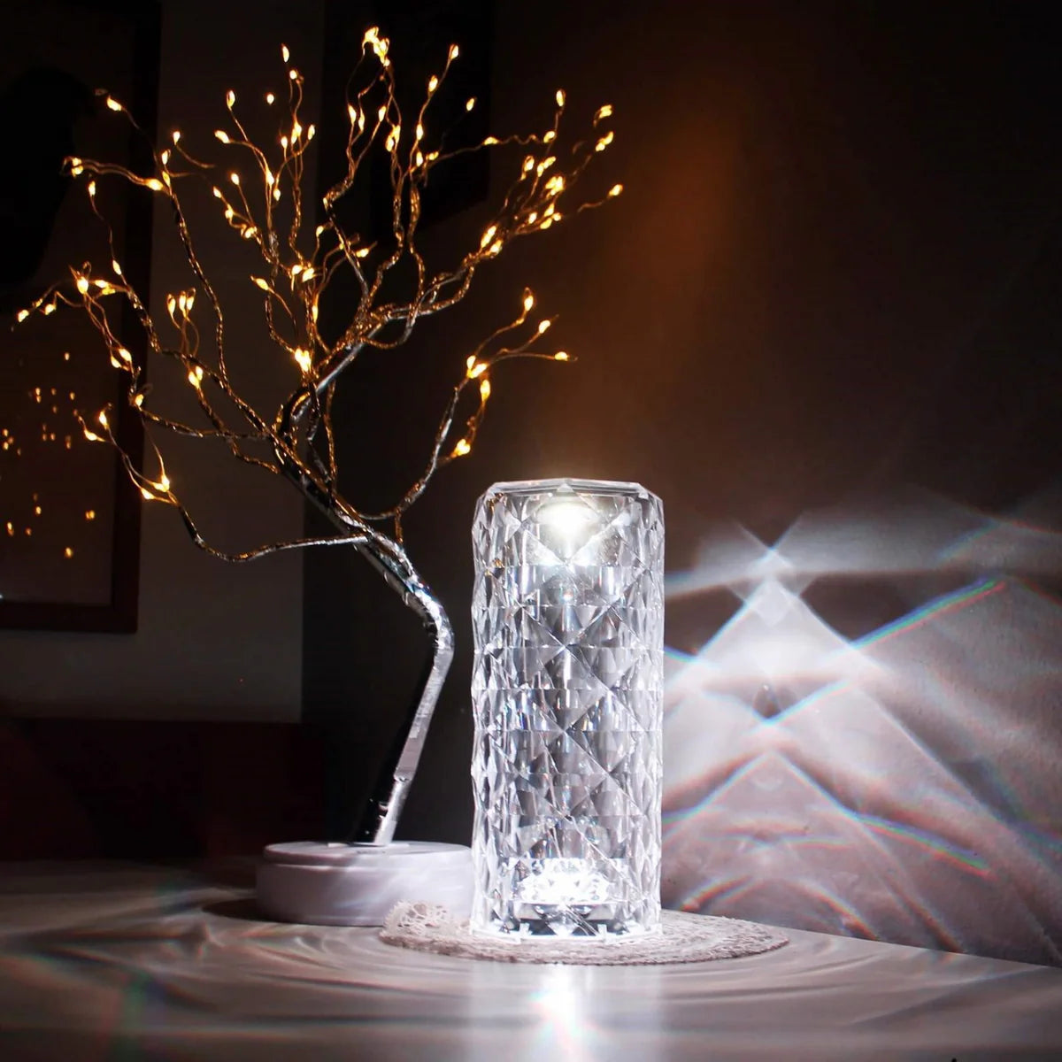 DiamondGlow™ Crystal Rose Night Lamp