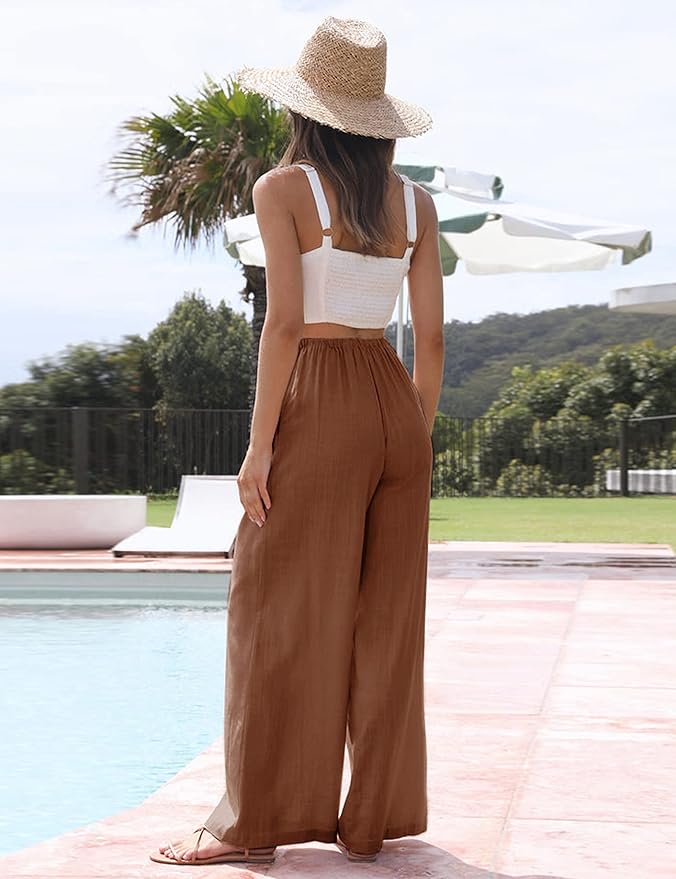 Looma™ - Linen Wide Leg Palazzo Pants