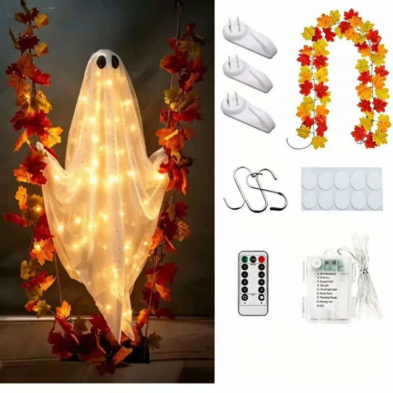 Lighted Hanging Halloween Ghost