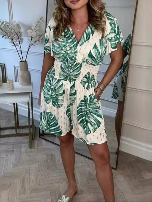 Sunfleur™ - Chic Beach Romper with Pockets