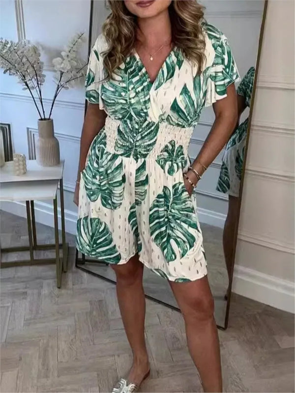 Chic Beach Romper with Pockets