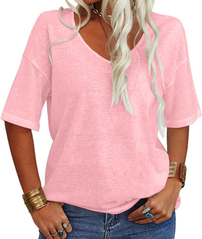 Velora™ - Boho Chic Women's V-Neck T-shirt