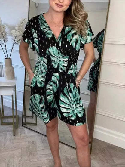 Sunfleur™ - Chic Beach Romper with Pockets