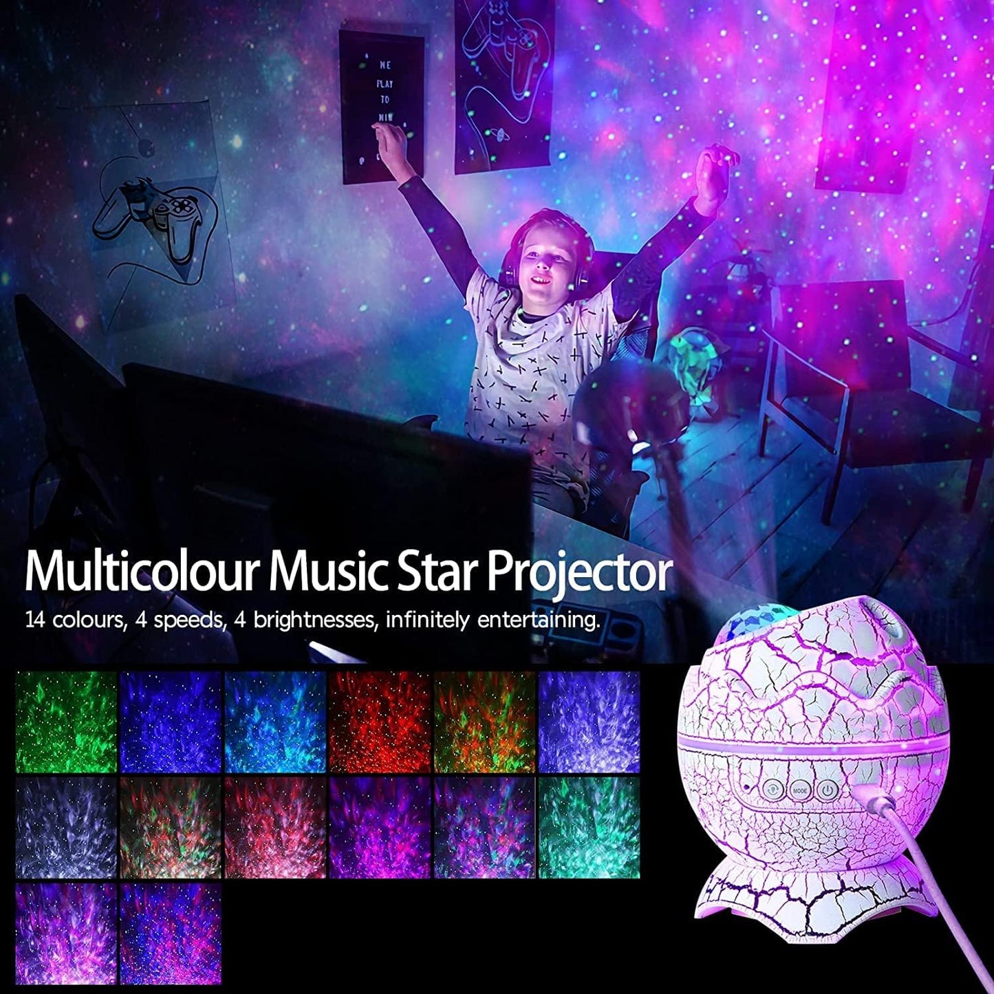 DinoGlow™ Enchanted Music Night Projector