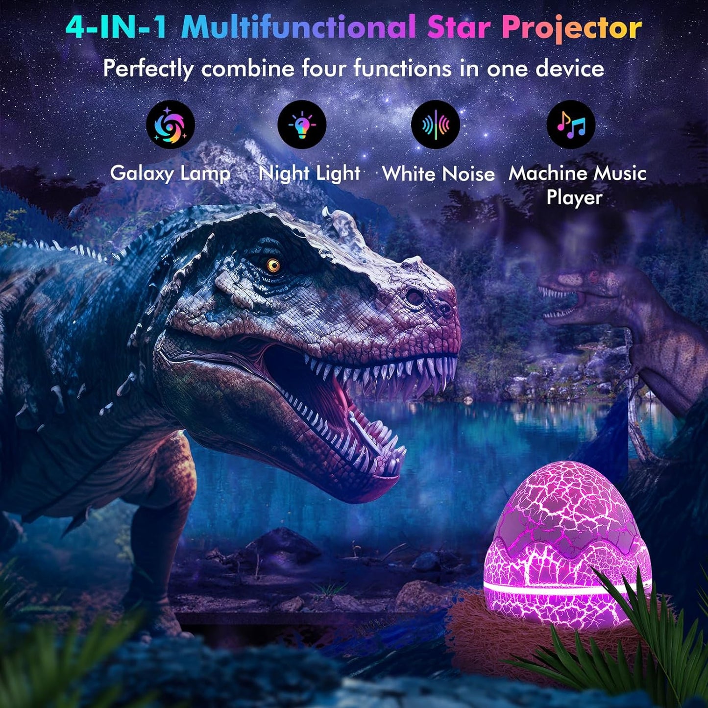 DinoGlow™ Enchanted Music Night Projector