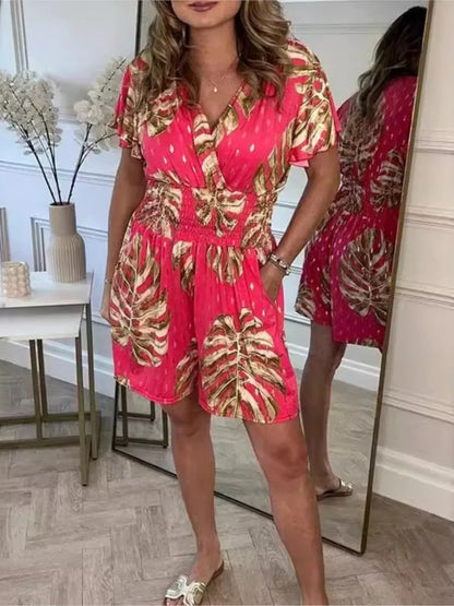 Sunfleur™ - Chic Beach Romper with Pockets