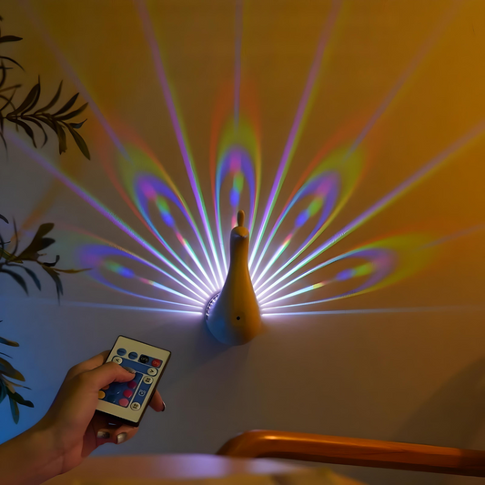 LumiPlume™ Peacock Glow Lamp