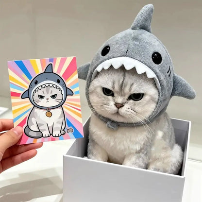 Sharkitty™ - Shark Cat Cozy Costume Hat
