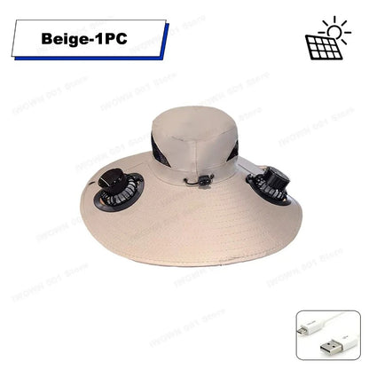 SolShade™ - Breezy Solar Fan Sun Hat