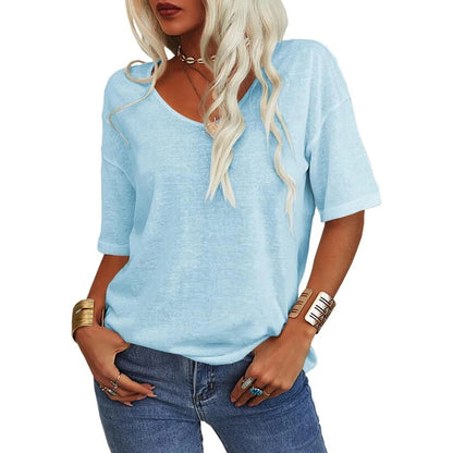 Velora™ - Boho Chic Women's V-Neck T-shirt